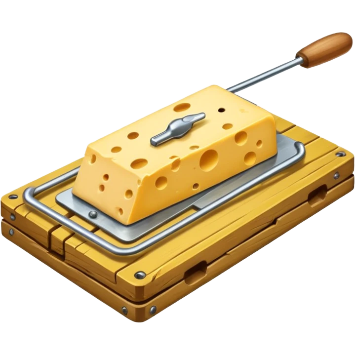mousetrap with cheese emoji