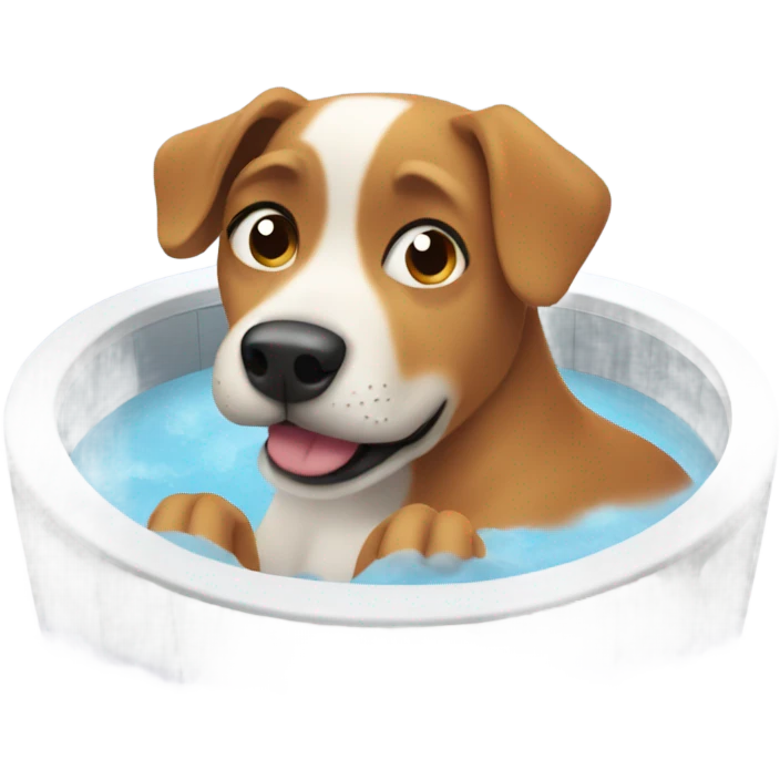 Dog in a hot tub  emoji