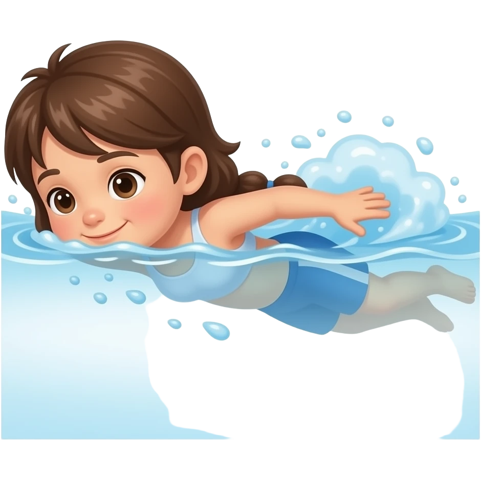 child swimming emoji