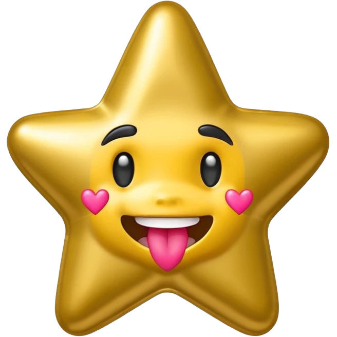 Bape star cartoon with heart emoji