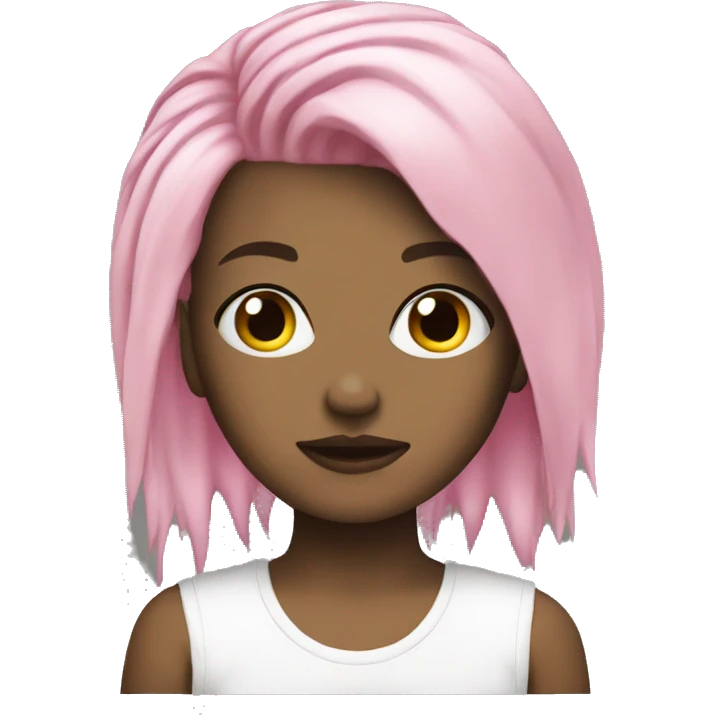 white punk girl pink hair emoji