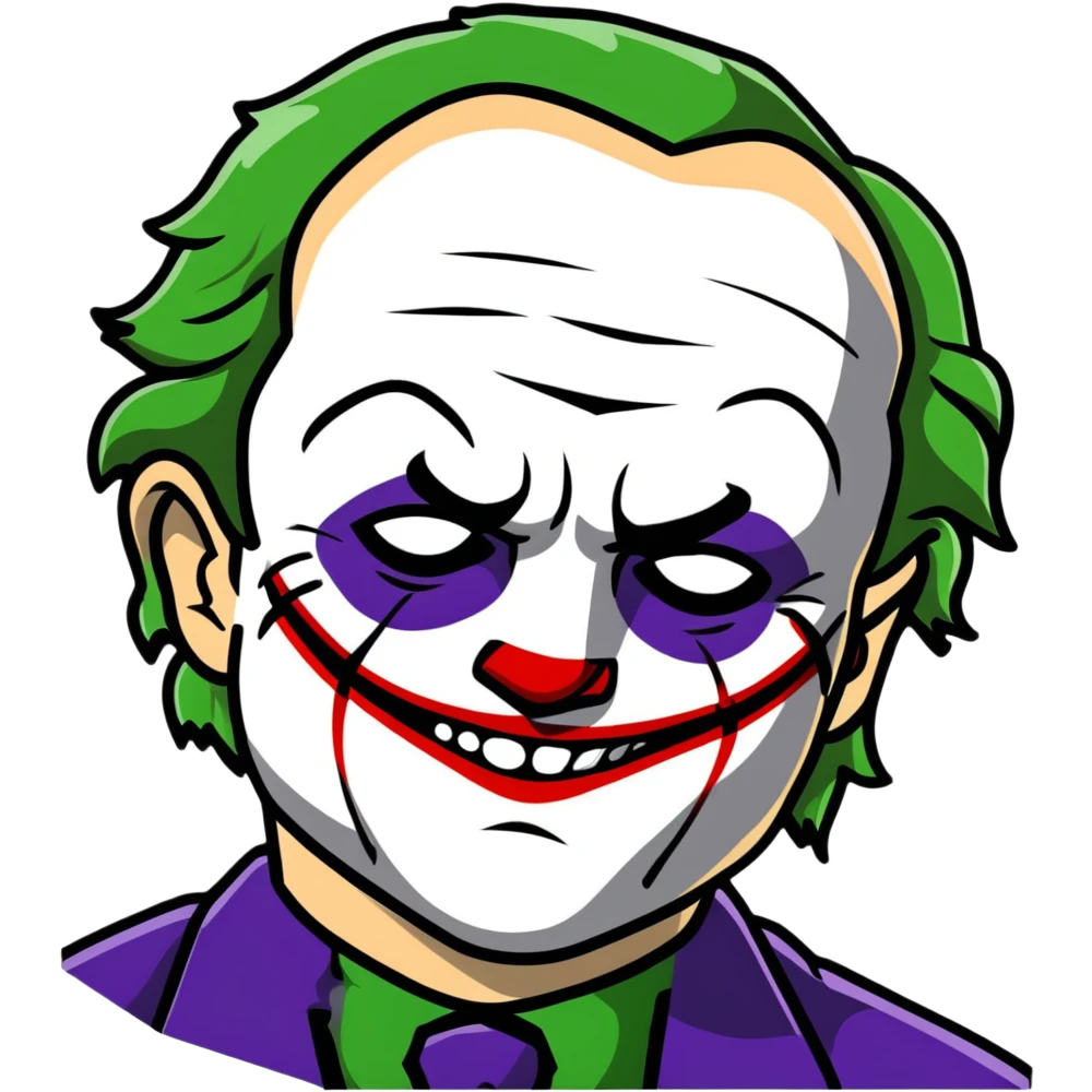 Heath Ledger Joker with scars and makeup emoji