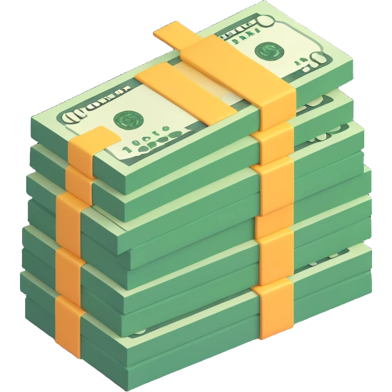 buffer money, simple, clear, modern, no text emoji