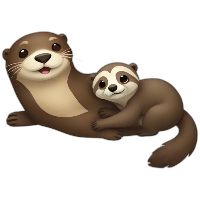 otter with a sloth emoji