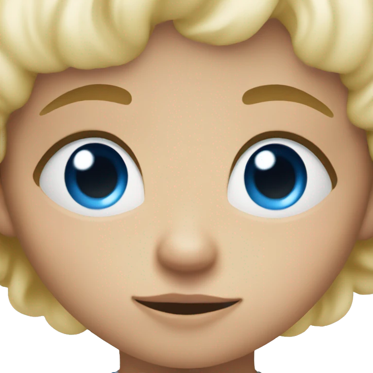 kid crawling like a baby make blue eyes and blonde hair emoji