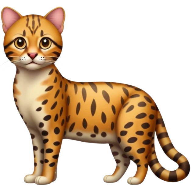 Leopard Cat (Prionailurus bengalensis), full body emoji