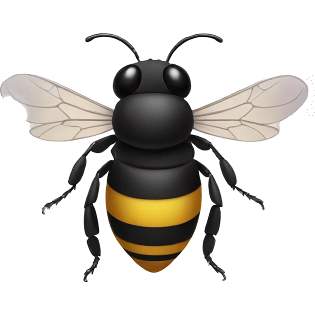 black bee emoji
