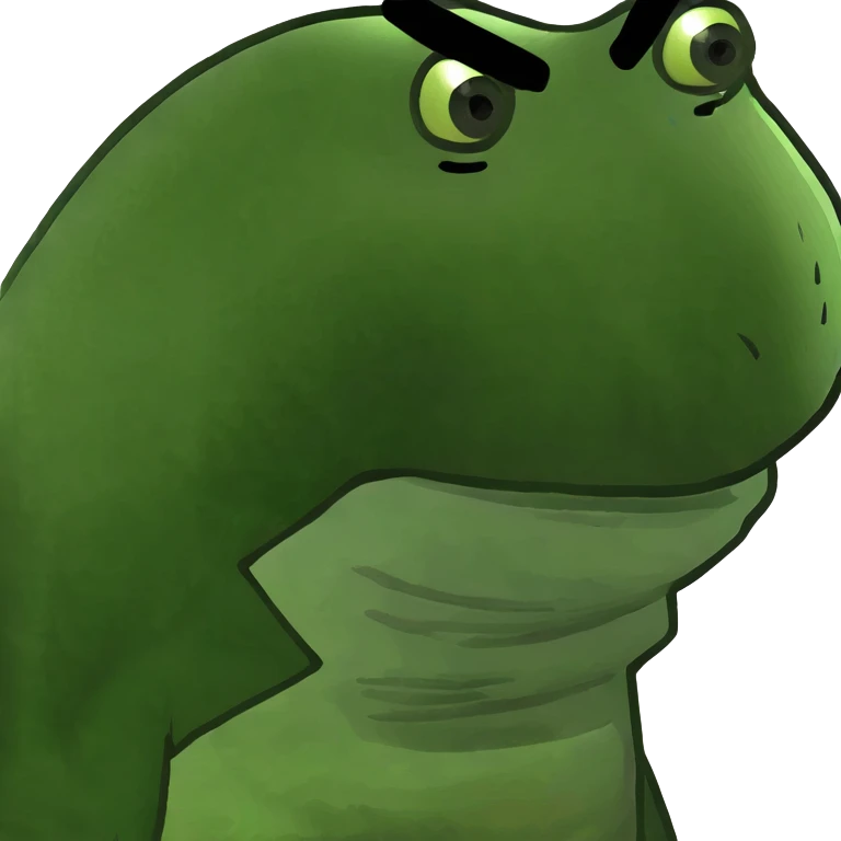 Buff guy with small head emoji