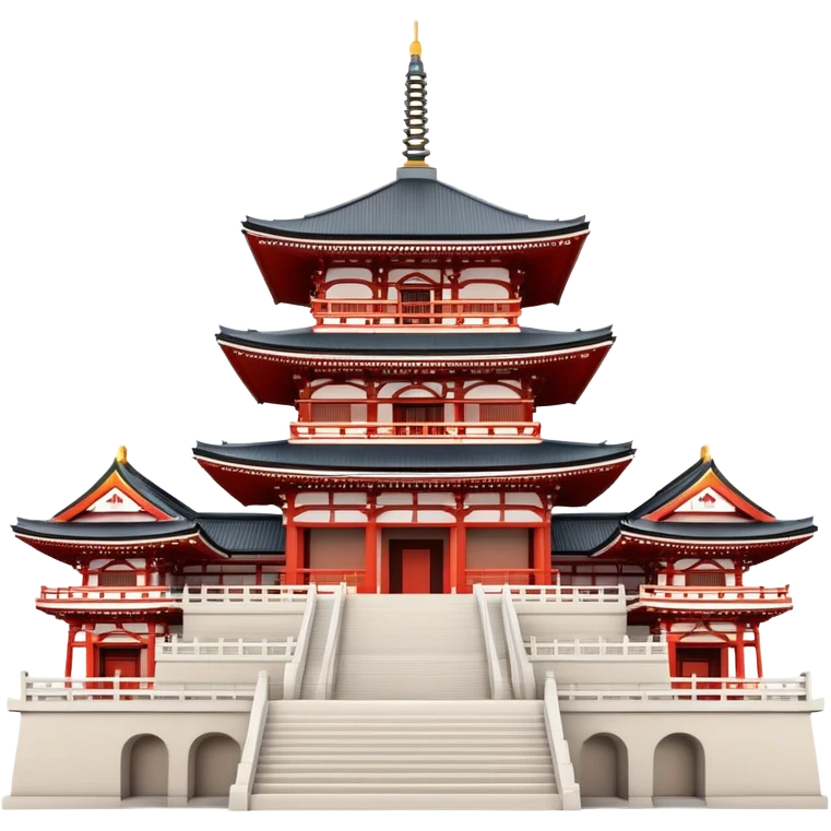 Cinematic Realistic Senso-ji Temple Landmark Emoji, depicted with the historic Tokyo temple rendered with intricate architectural detail and dynamic, cultural lighting. emoji