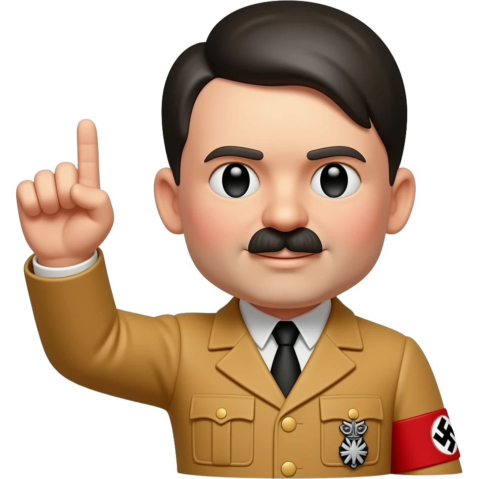 crea un emoji de hitler con su respectivo saludo de mano arriba emoji