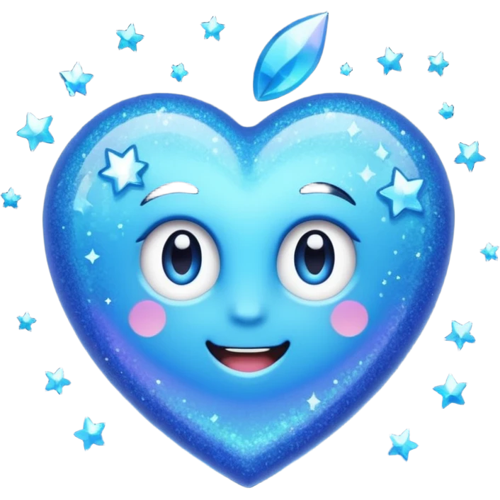 instagram glitter blue emoji