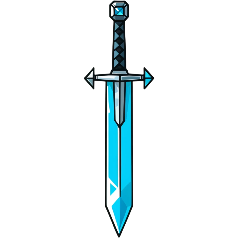 Minecraft diamond sword emoji