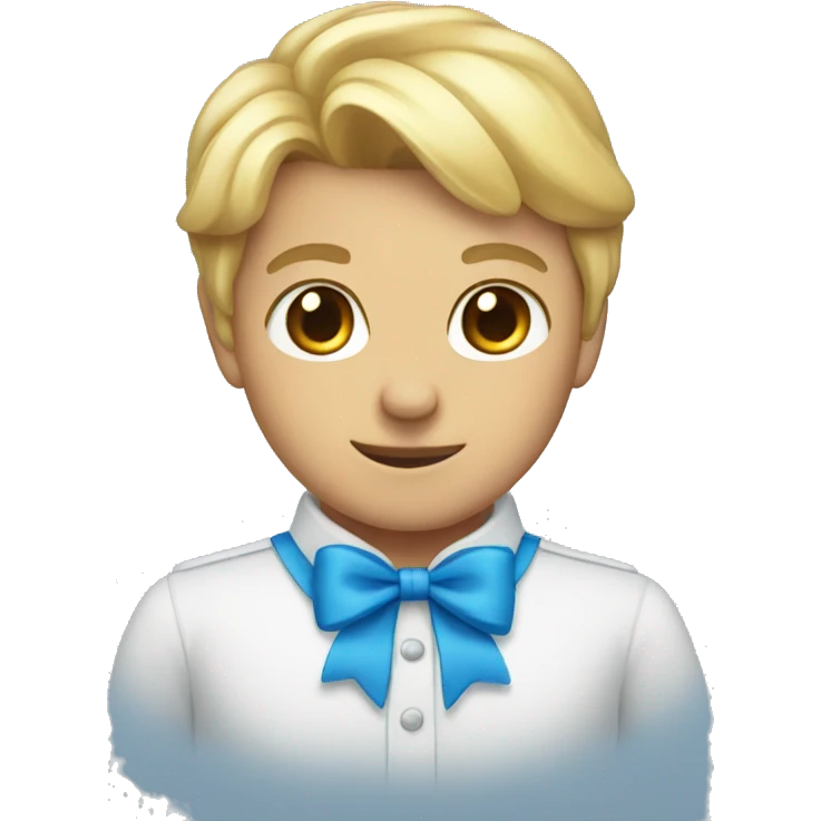 blue bow emoji