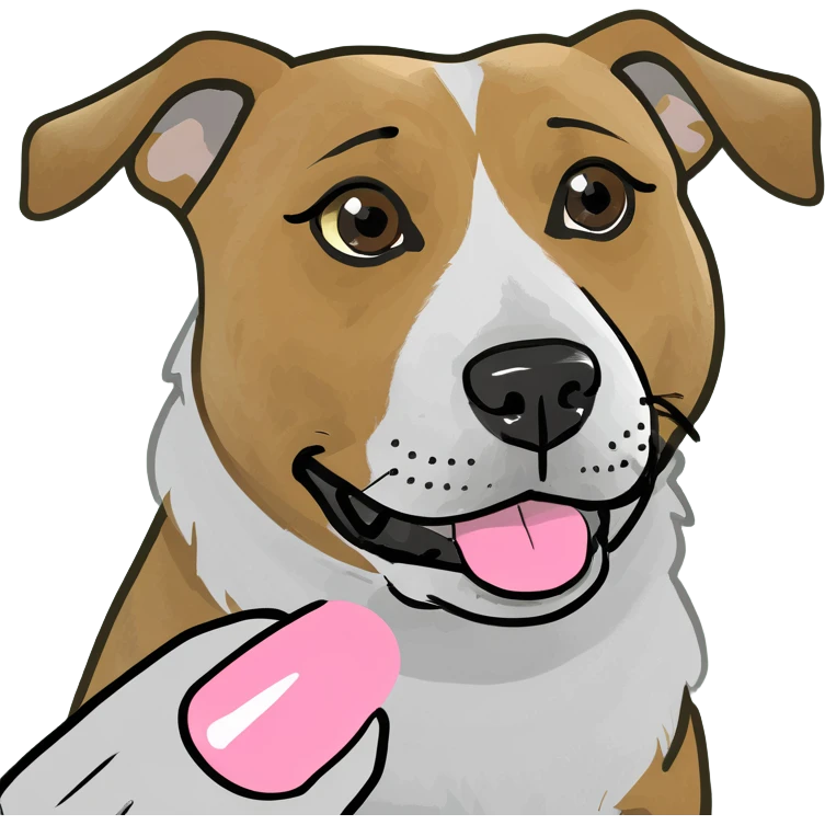 Dog with acrylics  emoji