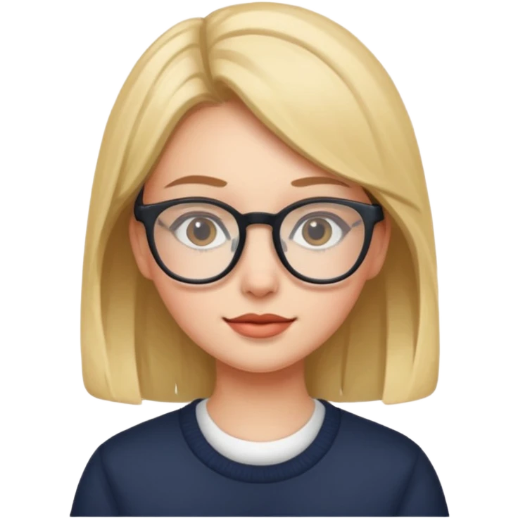 Girl with glasses emoji