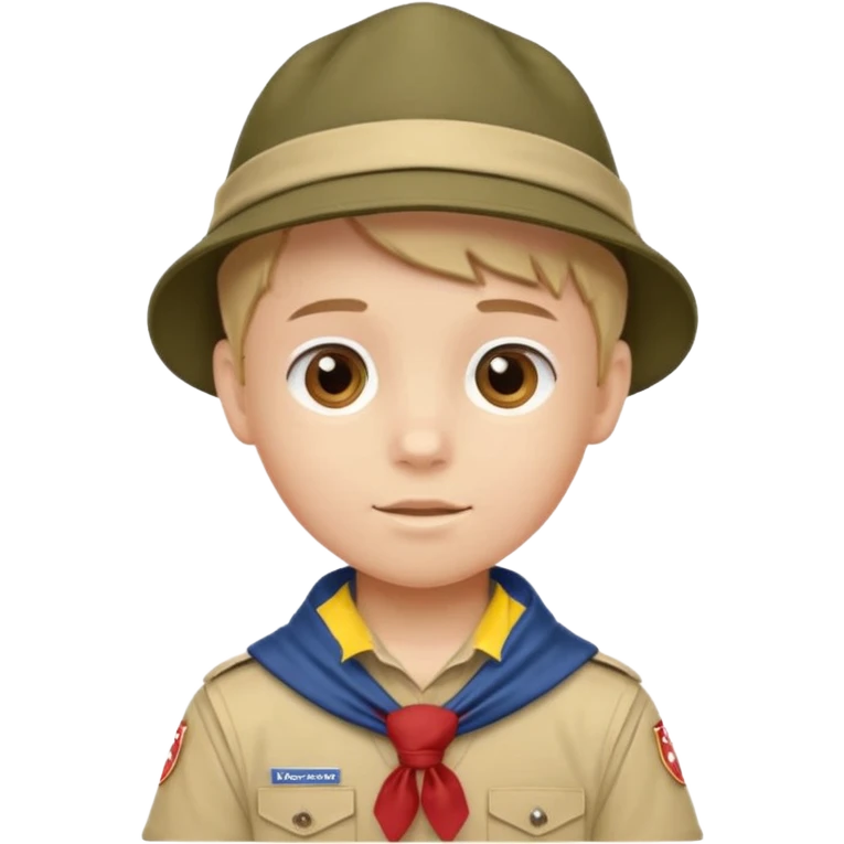 Boy Scout cap neckerchief white  emoji