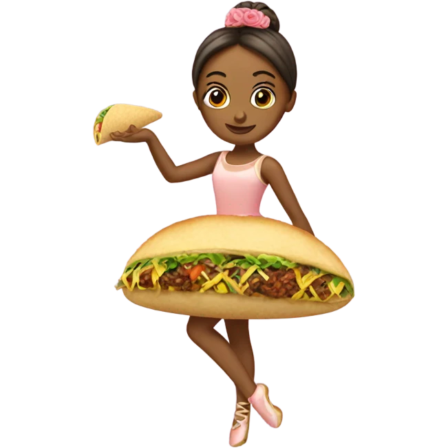Ballerina with a taco emoji