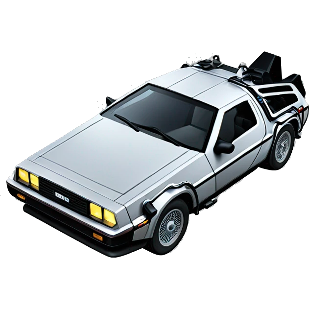 Delorean from back to the future  emoji