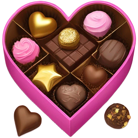 box of chocolates pink heart emoji