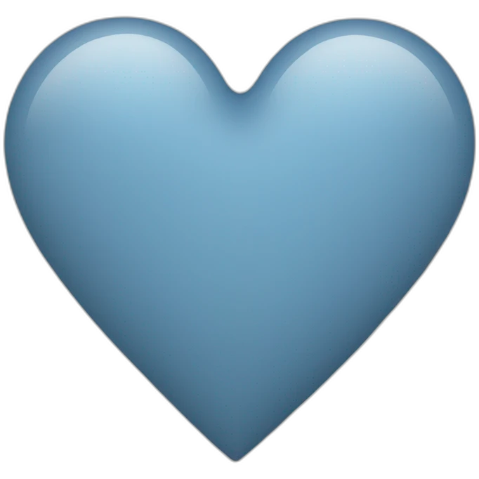 Blue grey heart emoji