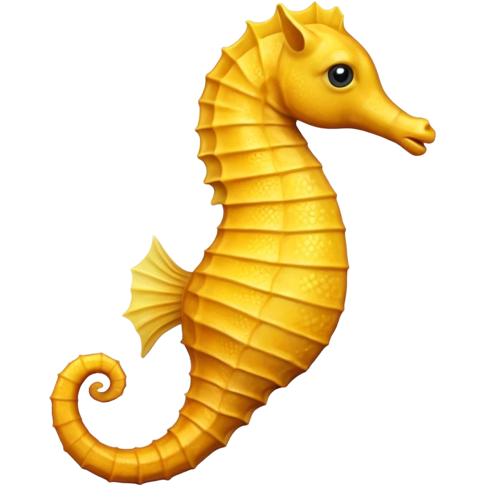 Left Facing Yellow Seahorse  emoji