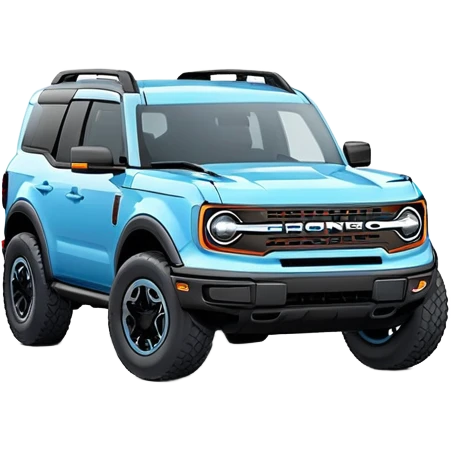 Ford bronco sport baby blue emoji