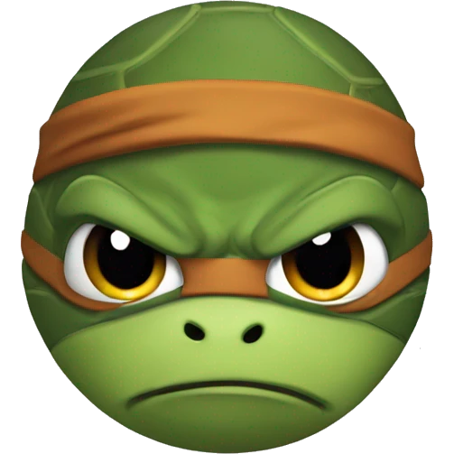 Ninja turtle rafael angry face emoji