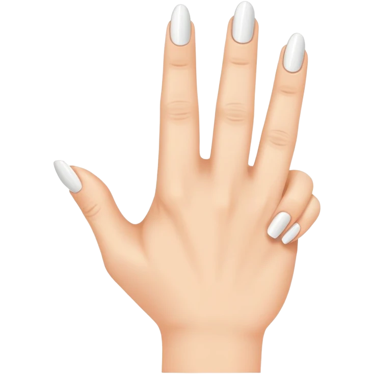 middle finger with pretty nails emoji