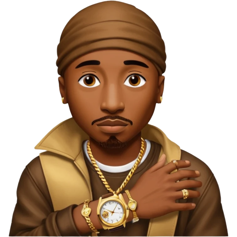 Tupac,s watch realistic detailed high quality  emoji