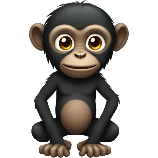 Dark monkey emoji