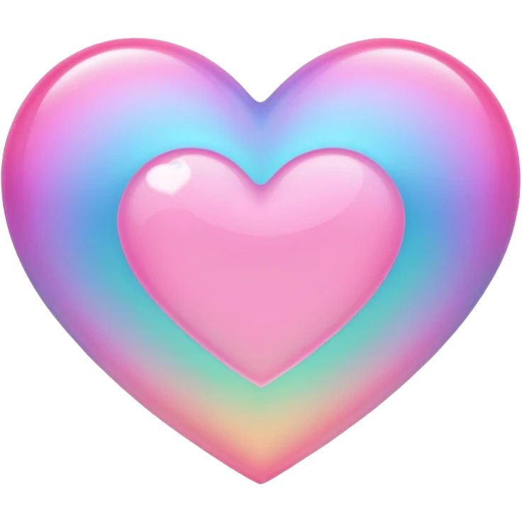 heart with a subtle iridescent effect emoji