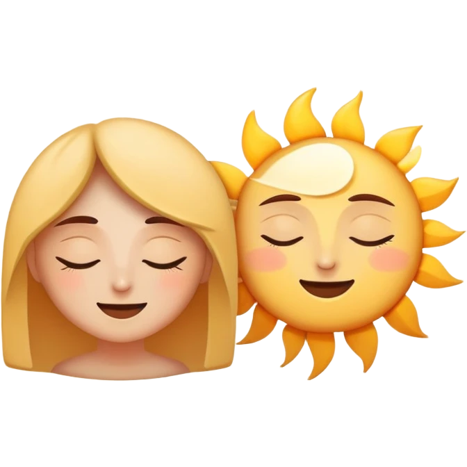 two people greeting each other with good morning and good night, sun and moon icons, simple and expressive emoji