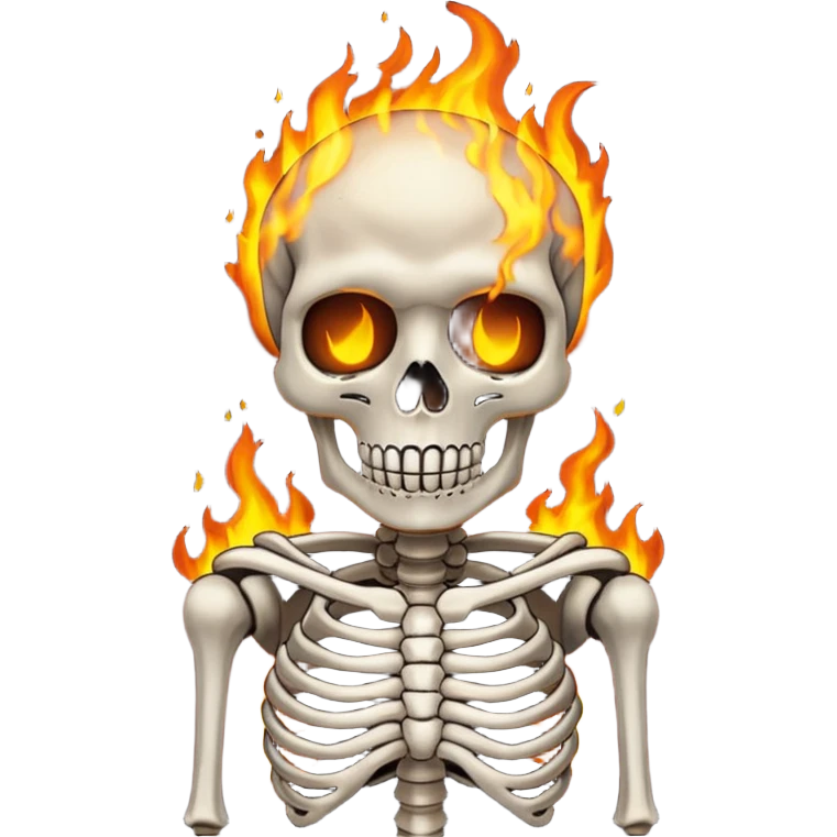 Burning skeloten emoji
