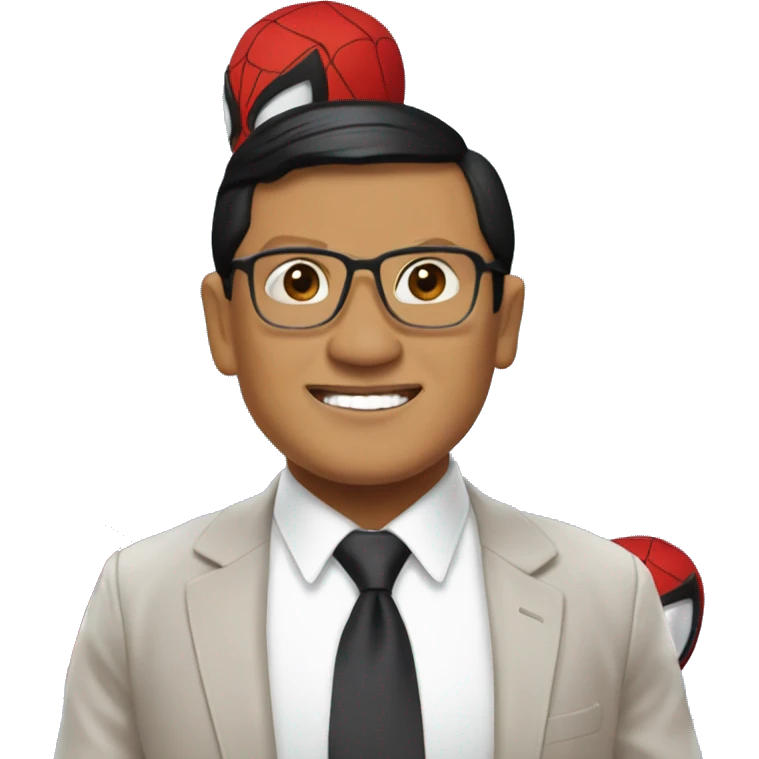 Prabowo wears Spiderman clothes emoji