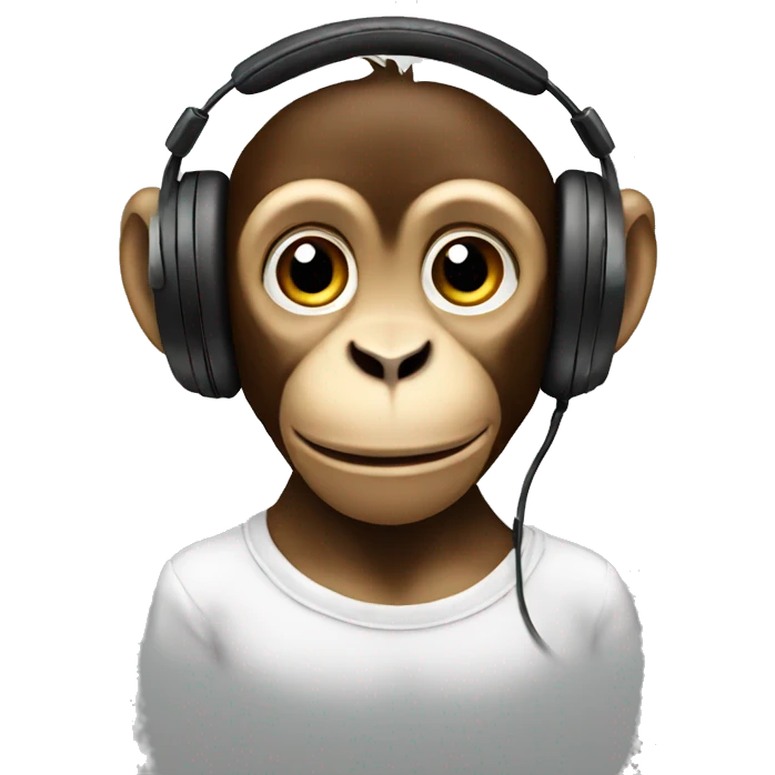 monkey with headphone  emoji