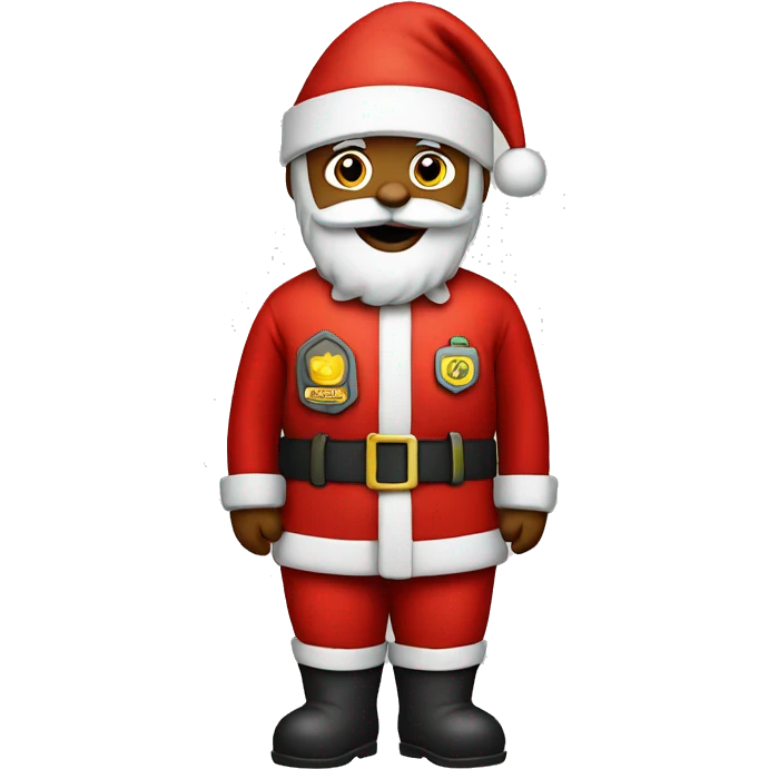 Santa in turnout gear emoji
