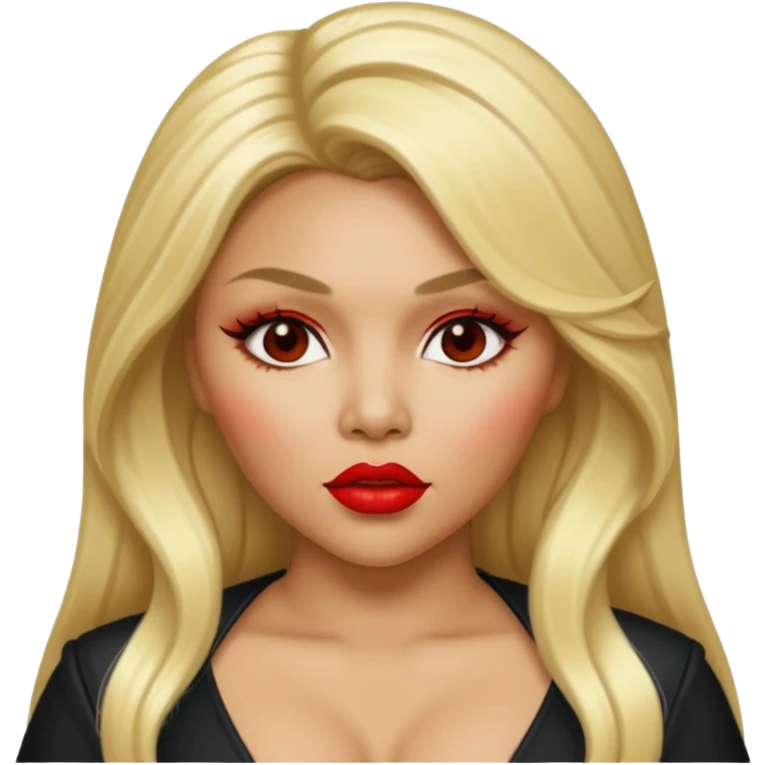 Lil Kim with long blonde hair emoji