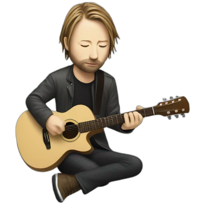 Thom Yorke playing guitar emoji