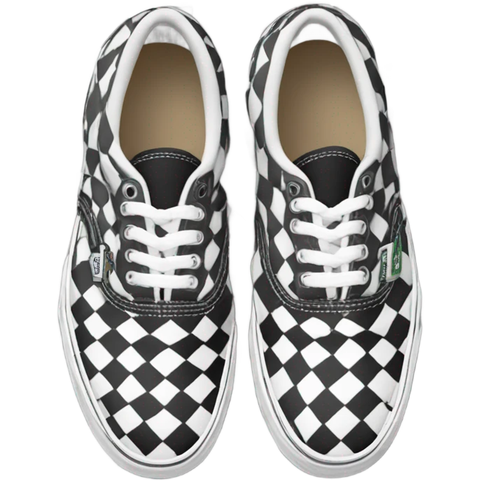 Checkered vans shoes emoji