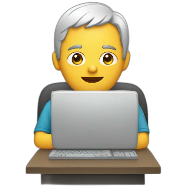 Working on the computer emoji