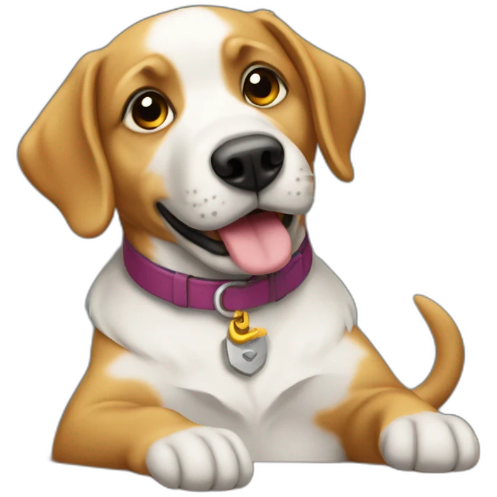 Hund auf Gurke emoji