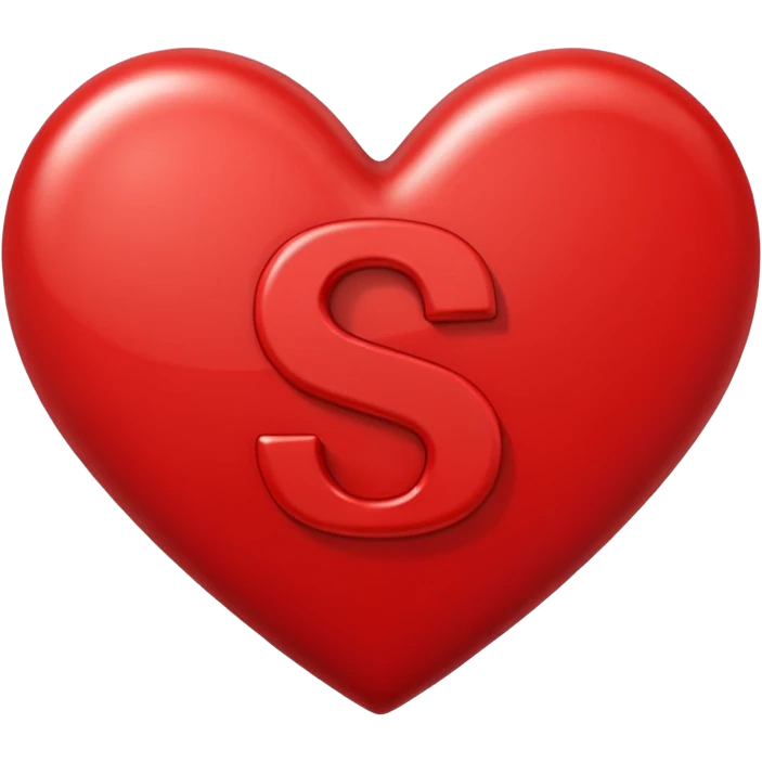 The letter S with a heart  emoji