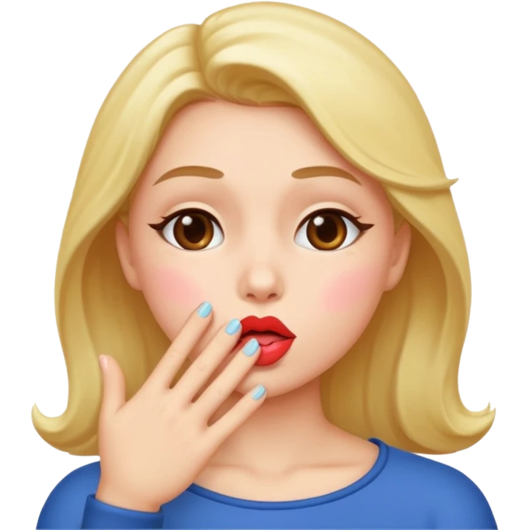 Blowing a kisss emoji