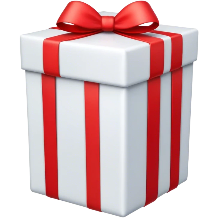 Vertical rectangle gift, front view, bow emoji