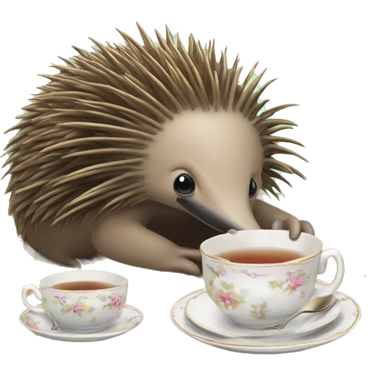 echidna at a tea party emoji