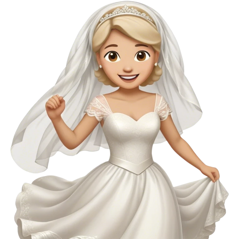 Novia corriendo de su boda emoji