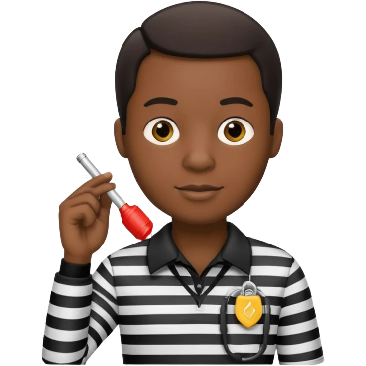 Referee, black emoji