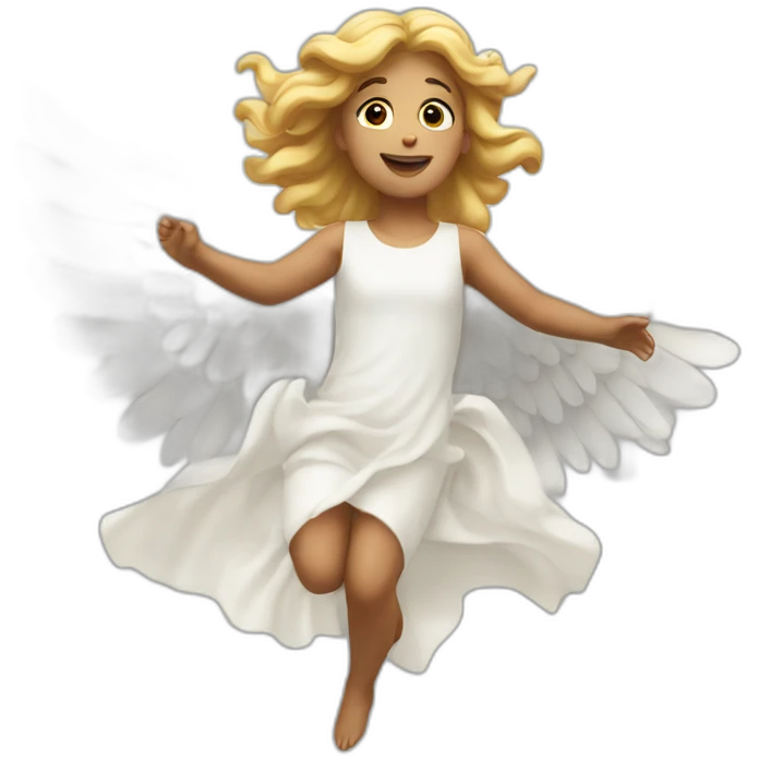 Flying angel emoji