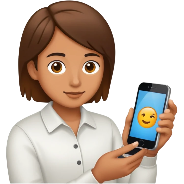 Me with a new phone emoji