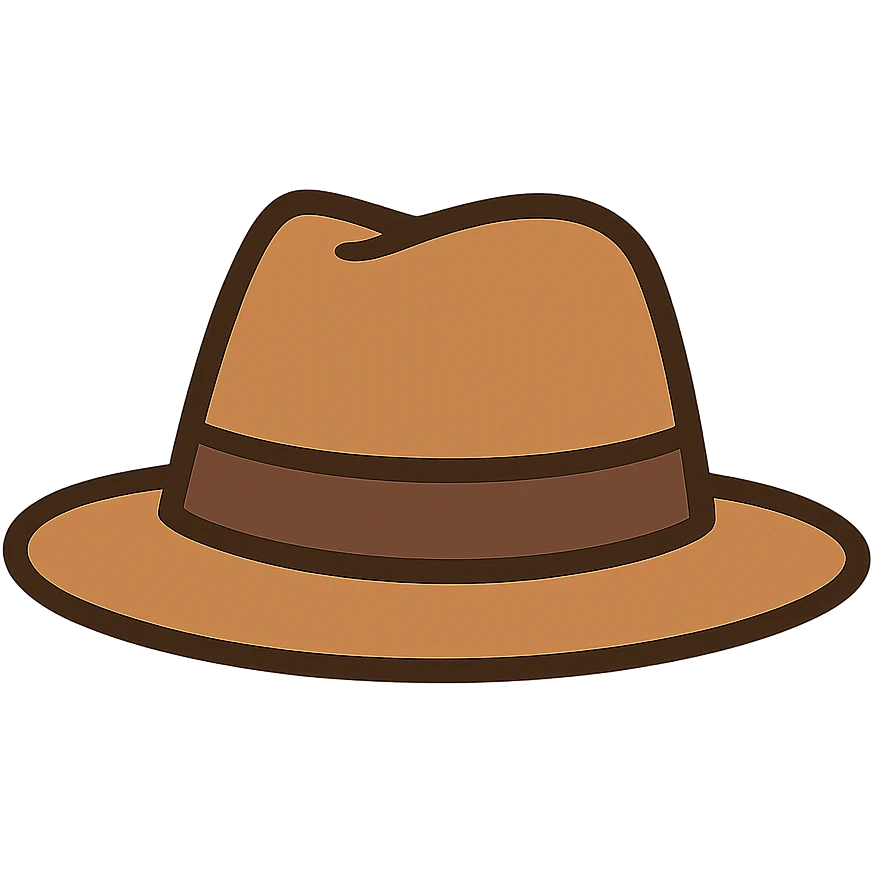 flat toon style hat emoji